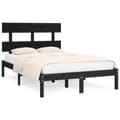 Miniatyrbillede 3 af 7: Senge & sengeramme - Living sengeramme 140x190 cm massivt træ sort