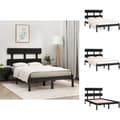 Miniatyrbillede 1 af 7: Senge & sengeramme - Living sengeramme 140x190 cm massivt træ sort