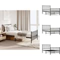 Pikkukuva 1 / 10: Sängyt & sängynrungot - Living Metallinen sängynrunko päädyillä musta 90x190 cm