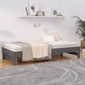 Miniatyrbillede 5 af 11: Senge & sengeramme - Living daybed med udtræk 2x(90x200) cm massivt fyrretræ grå