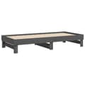 Miniatyrbillede 9 af 11: Senge & sengeramme - Living daybed med udtræk 2x(90x200) cm massivt fyrretræ grå