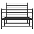 Miniatyrbillede 7 af 11: Senge & sengeramme - Living sengeramme med sengegavl og fodgærde 80x200 cm metal sort