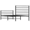 Miniatyrbillede 9 af 11: Senge & sengeramme - Living sengeramme med sengegavl og fodgærde 80x200 cm metal sort