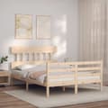 Pikkukuva 2 / 11: Sängyt & sängynrungot - Living Sängynrunko päädyllä Small Double täysi puu