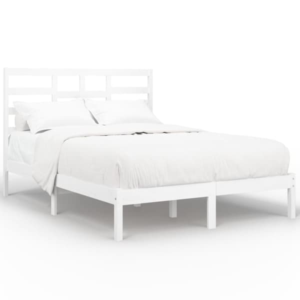 Senge & sengeramme - Living sengeramme 160x200 cm massivt træ hvid