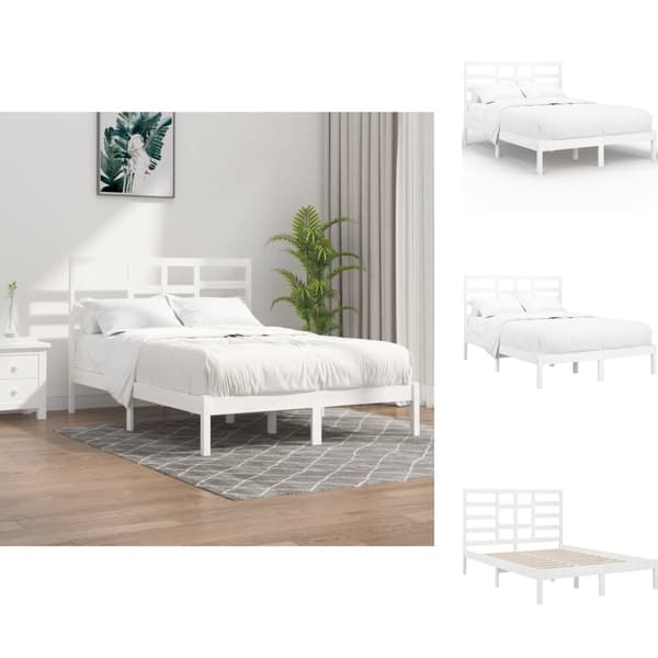 Senge & sengeramme - Living sengeramme 160x200 cm massivt træ hvid