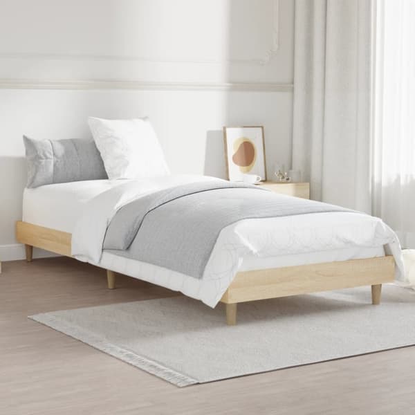Senge & sengeramme - Living sengeramme 75x190 cm konstrueret træ sonoma-eg