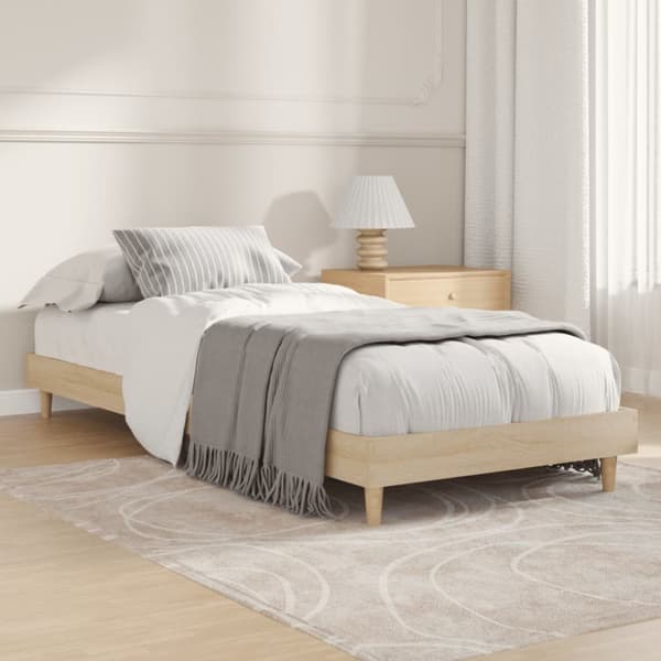 Senge & sengeramme - Living sengeramme 75x190 cm konstrueret træ sonoma-eg