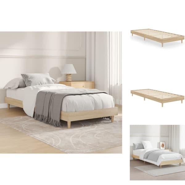 Senge & sengeramme - Living sengeramme 75x190 cm konstrueret træ sonoma-eg