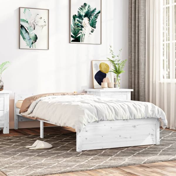 Senge & sengeramme - Living sengeramme 75x190 cm Small Single massivt træ hvid