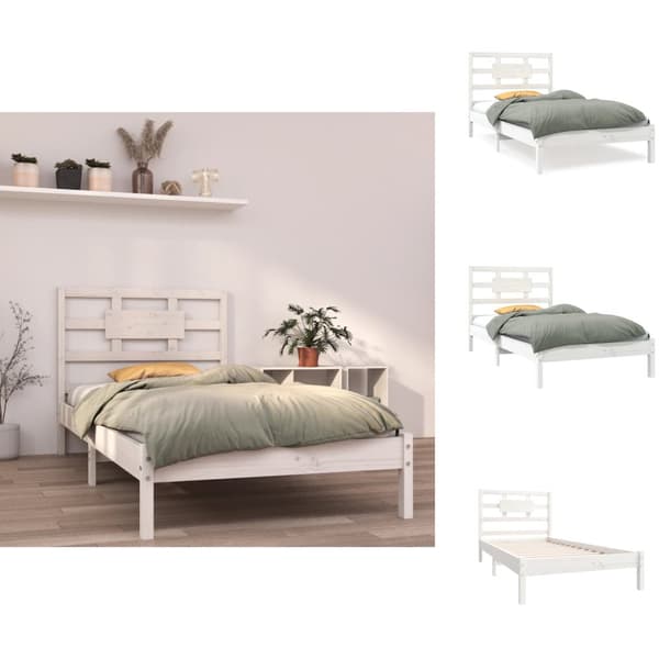 Senge & sengeramme - Living sengeramme 90x200 cm massivt træ hvid