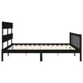 Miniatyrbillede 8 af 11: Senge & sengeramme - Living sengeramme med sengegavl 200x200 cm massivt træ sort