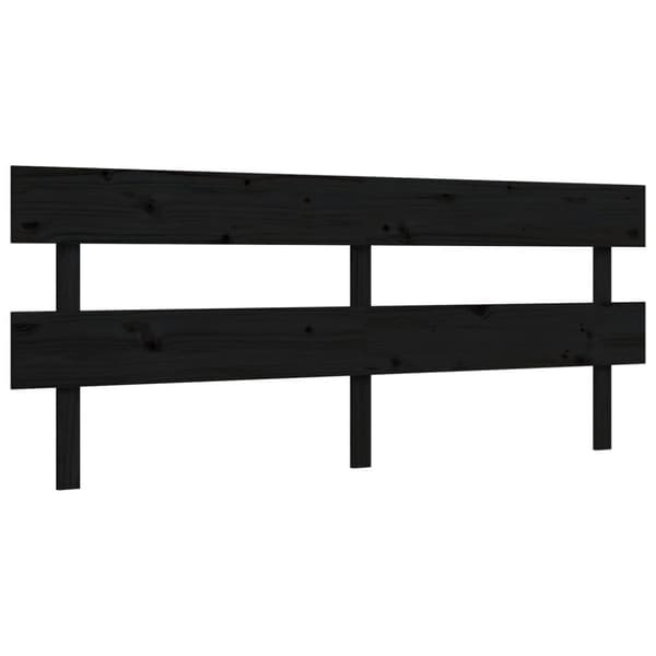 Senge & sengeramme - Living sengeramme med sengegavl 200x200 cm massivt træ sort