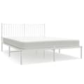 Miniatyrbillede 3 af 10: Senge & sengeramme - Living sengeramme med sengegavl 160x200 cm metal hvid