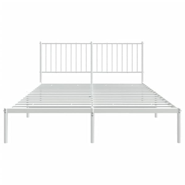 Senge & sengeramme - Living sengeramme med sengegavl 160x200 cm metal hvid