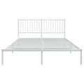 Miniatyrbillede 6 af 10: Senge & sengeramme - Living sengeramme med sengegavl 160x200 cm metal hvid
