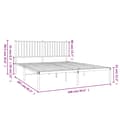 Miniatyrbillede 10 af 10: Senge & sengeramme - Living sengeramme med sengegavl 160x200 cm metal hvid