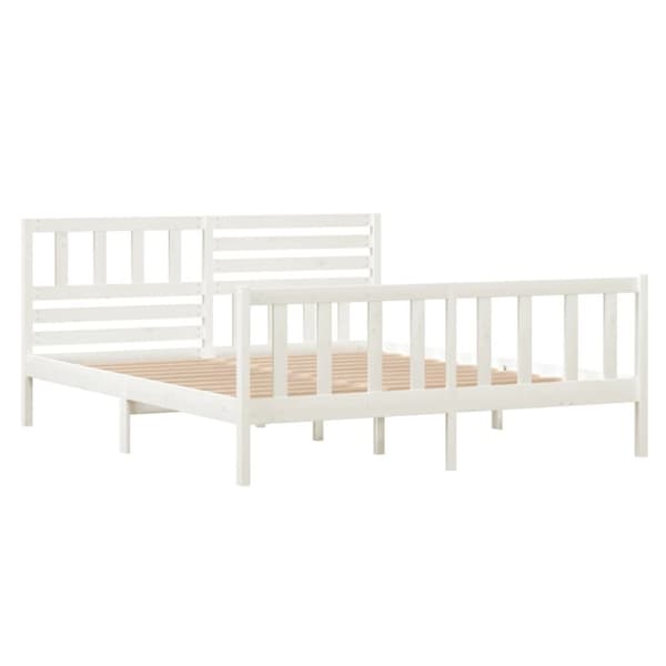 Senge & sengeramme - Living sengeramme 140x190 cm massivt træ hvid