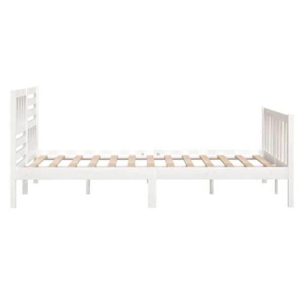 Senge & sengeramme - Living sengeramme 140x190 cm massivt træ hvid