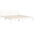 Miniatyrbillede 9 af 11: Senge & sengeramme - Living sengeramme med sengegavl 160x200 cm massivt træ hvid