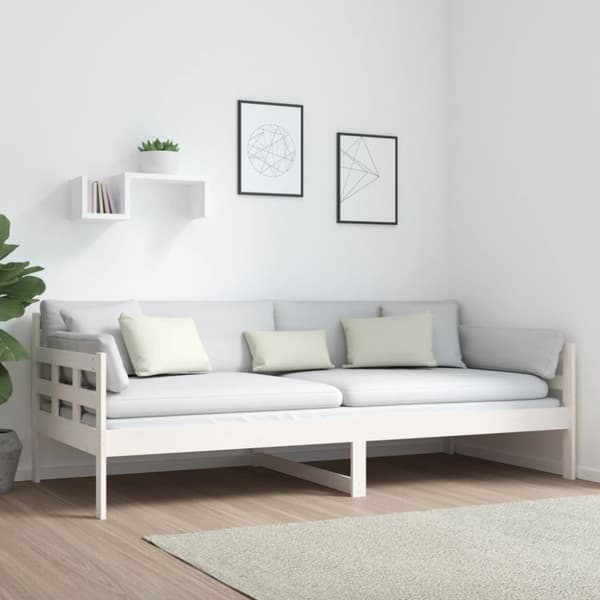 Sängar & sängramar - Living Dagbädd vit 90x200 cm massiv furu
