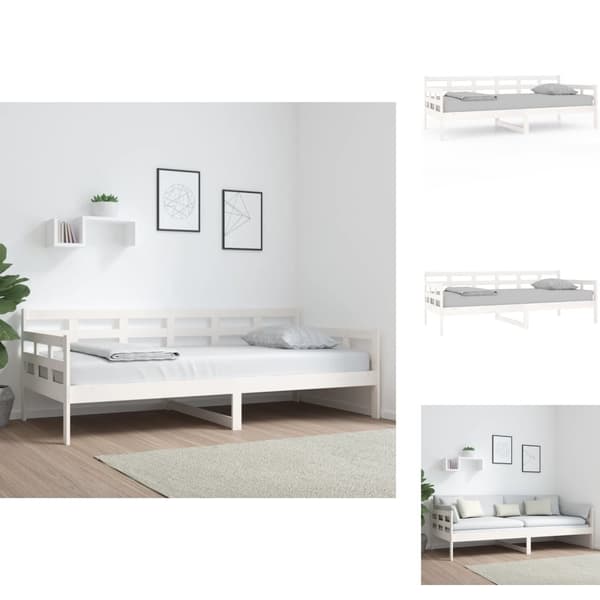 Sängar & sängramar - Living Dagbädd vit 90x200 cm massiv furu