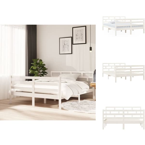 Sängyt & sängynrungot - Living Sängynrunko valkoinen täysi mänty 140x190 cm