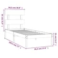 Miniatyrbillede 7 af 7: Senge & sengeramme - Living sengeramme 90x190 cm massivt træ