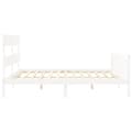 Miniatyrbillede 8 af 11: Senge & sengeramme - Living sengeramme med sengegavl 200x200 cm massivt træ hvid