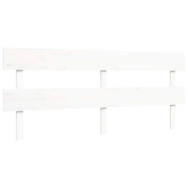 Senge & sengeramme - Living sengeramme med sengegavl 200x200 cm massivt træ hvid