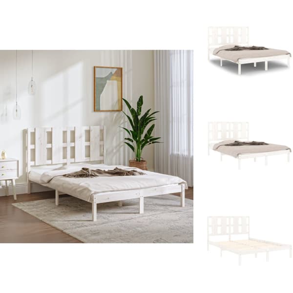 Senge & sengeramme - Living sengeramme 120x190 cm Small Double massivt træ hvid