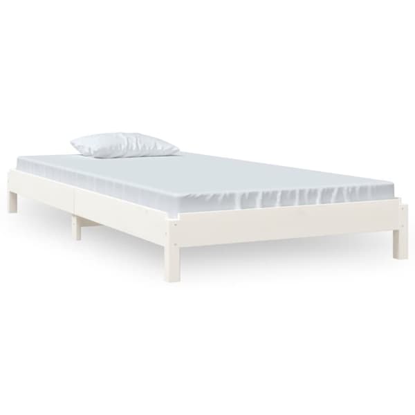 Sängyt & sängynrungot - Living Pinottava sänky valkoinen 90x190 cm täysi mänty