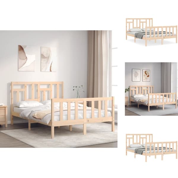 Senge & sengeramme - Living sengeramme med sengegavl 140x190 cm massivt træ