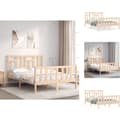 Miniatyrbillede 1 af 11: Senge & sengeramme - Living sengeramme med sengegavl 140x190 cm massivt træ