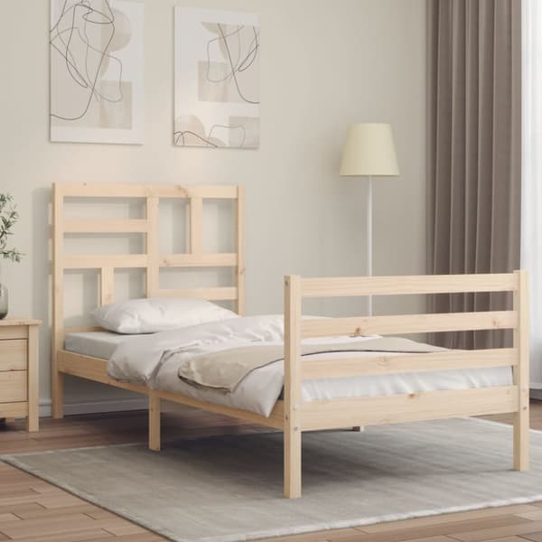 Sängyt & sängynrungot - Living Sängynrunko päädyllä 90x200 cm täysi puu