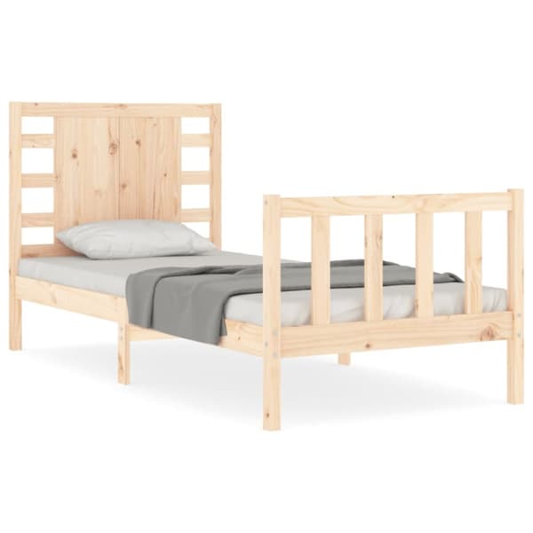 Senge & sengeramme - Living sengeramme med sengegavl 90x200 cm massivt træ