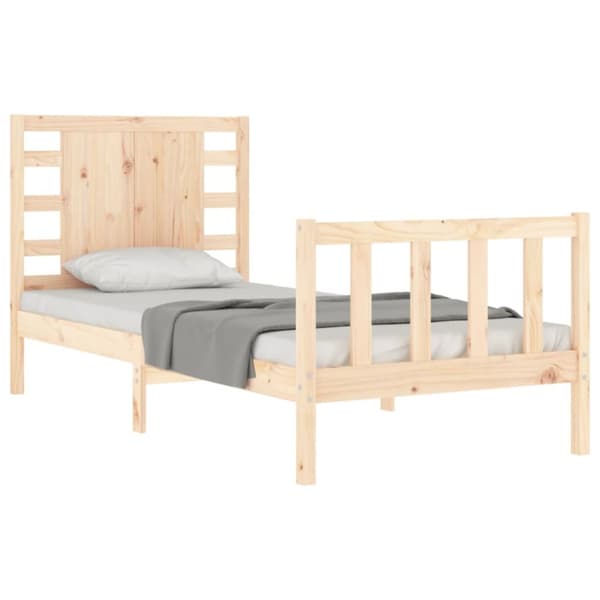 Senge & sengeramme - Living sengeramme med sengegavl 90x200 cm massivt træ