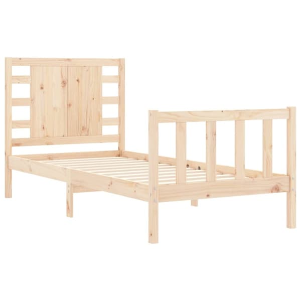 Senge & sengeramme - Living sengeramme med sengegavl 90x200 cm massivt træ