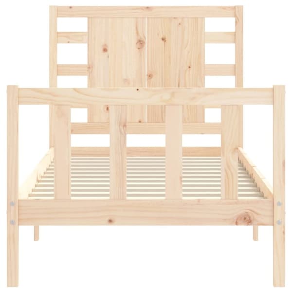 Senge & sengeramme - Living sengeramme med sengegavl 90x200 cm massivt træ