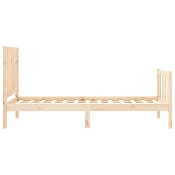 Senge & sengeramme - Living sengeramme med sengegavl 90x200 cm massivt træ