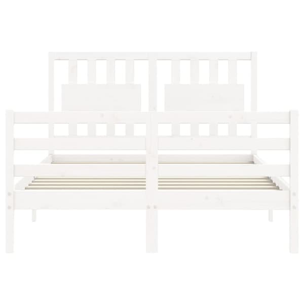 Senge & sengeramme - Living sengeramme med sengegavl Small Double massivt træ hvid