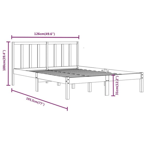 Senge & sengeramme - Living sengeramme 120x190 cm massivt fyrretræ