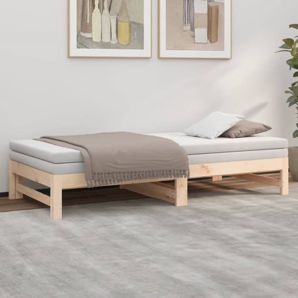 Sängyt & sängynrungot - Living Sohvasänky ulosvedettävä 2x (90x190) cm täysi mänty