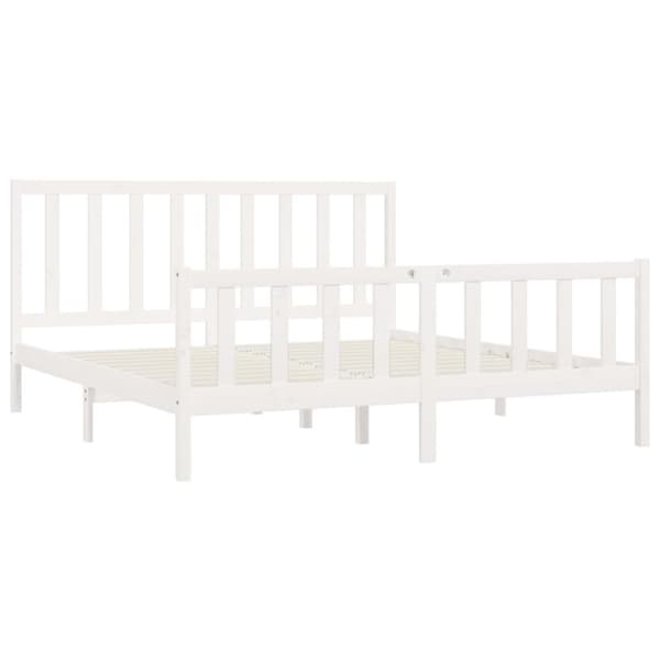 Senge & sengeramme - Living sengeramme 200x200 cm massivt træ hvid