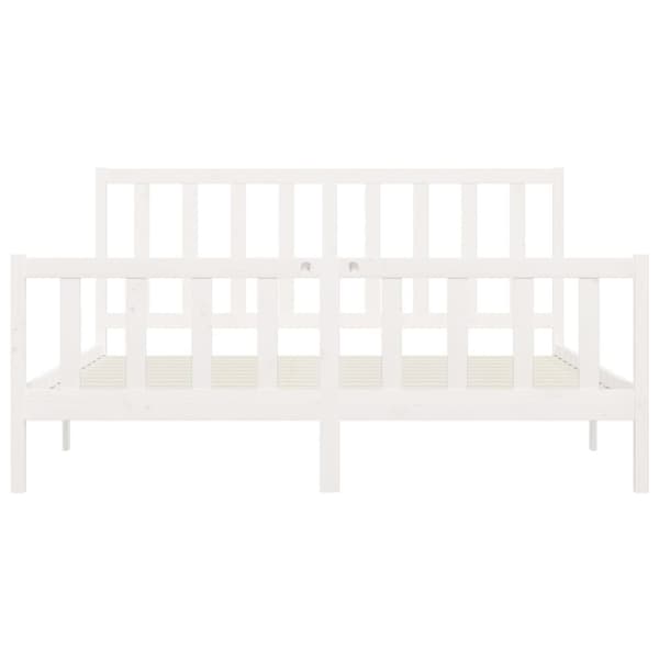 Senge & sengeramme - Living sengeramme 200x200 cm massivt træ hvid