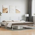 Miniatyrbillede 2 af 11: Senge & sengeramme - Living sengeramme med sengegavl 180x200 cm metal hvid