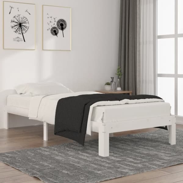 Senge & sengeramme - Living sengeramme 90x200 cm massivt fyrretræ hvid