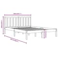 Miniatyrbillede 7 af 7: Senge & sengeramme - Living sengeramme 200x200 cm massivt fyrretræ sort