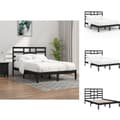 Miniatyrbillede 1 af 7: Senge & sengeramme - Living sengeramme 140x190 cm massivt træ sort