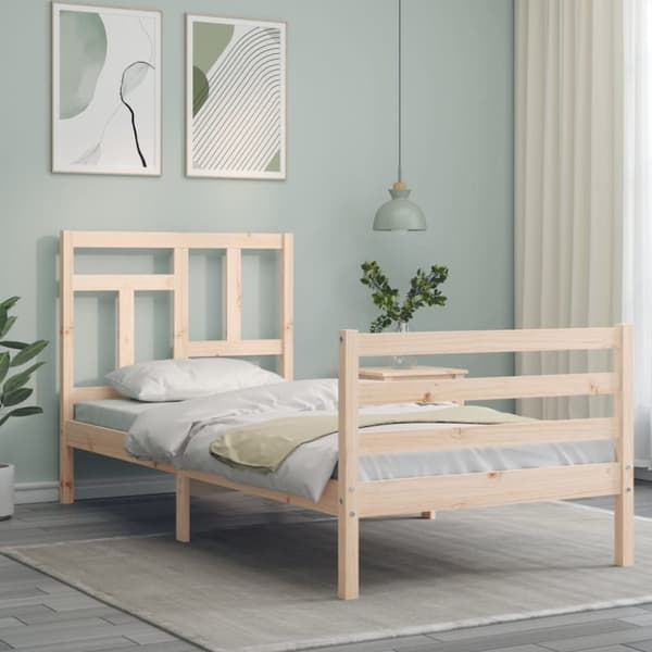 Sängyt & sängynrungot - Living Sängynrunko päädyllä 90x200 cm täysi puu